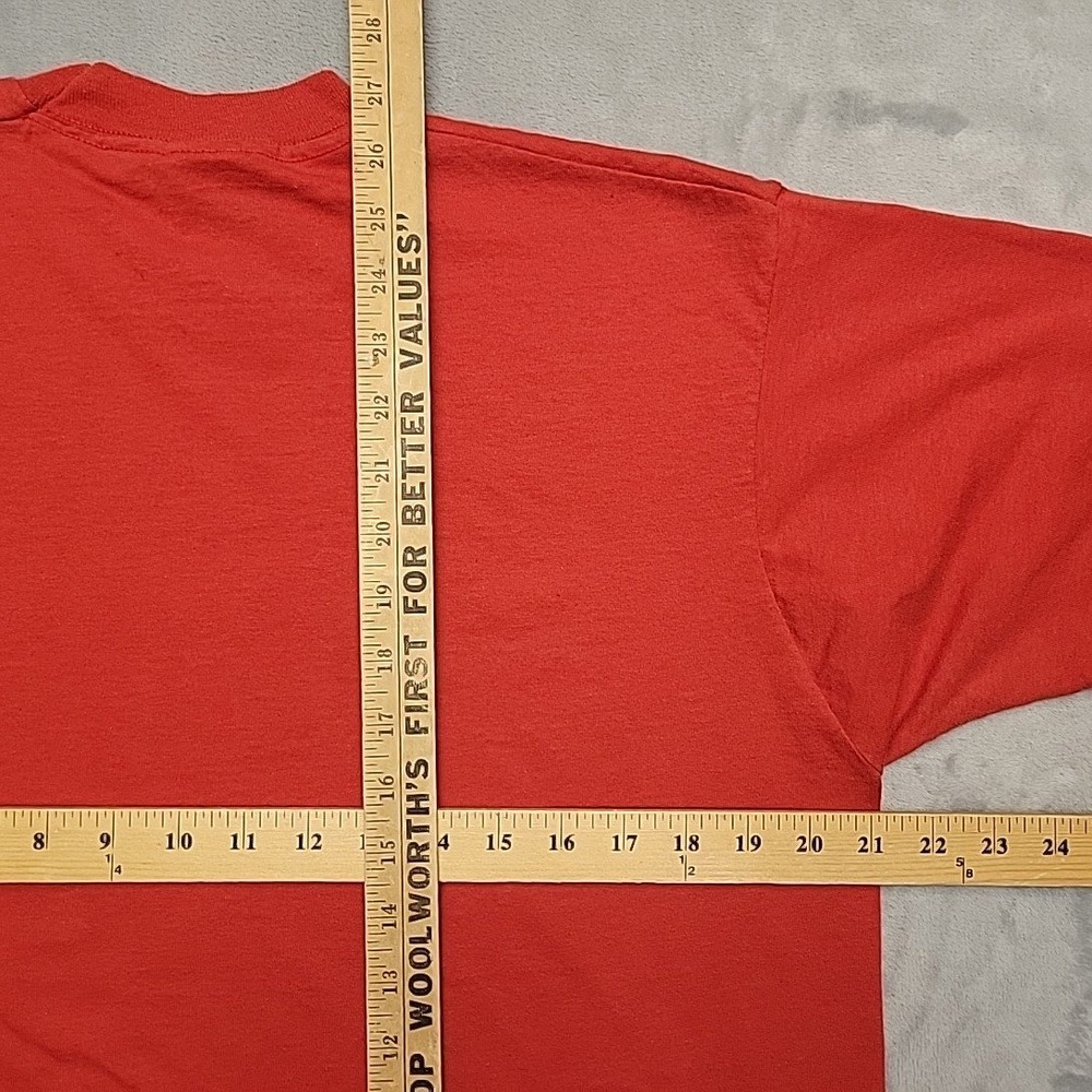 VTG Montana Nature Shirt Mens XL Red Single Stitch Black Bears 80s Made In USA - Picture 10 of 10